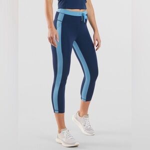 NWT Title Nine Mad Dash Lite Capri Leggings - Colorblock, Size S (4-6)